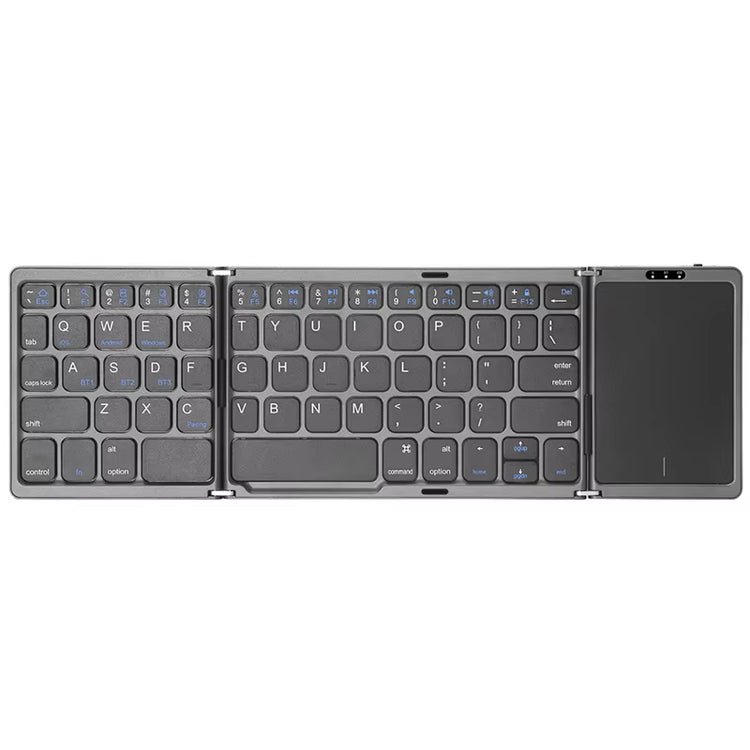 3Folding Keyboard Mini Wireless Keyboard Foldable Dual Bluetooth Keyboard with Touchpad for Windows Android IOS Ipad Phone