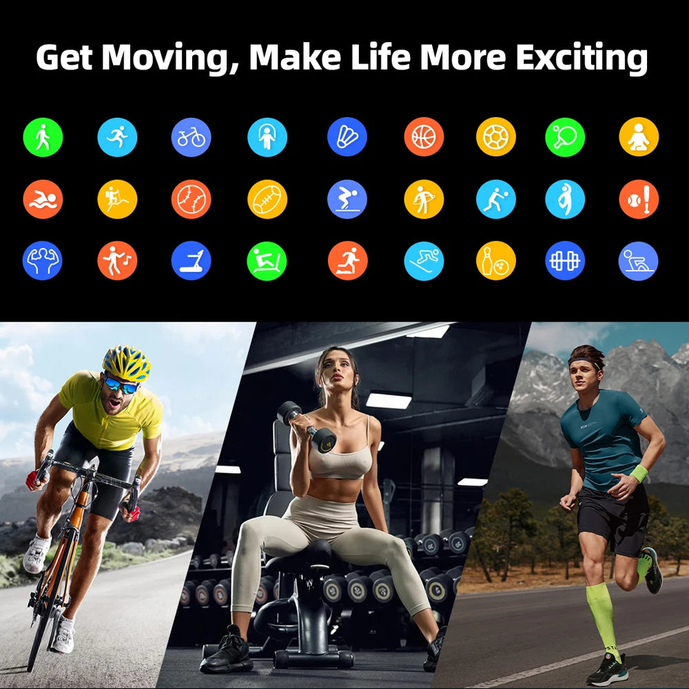 For Xiaomi New Ultra Thin AMOLED Smart Watch Men 386*448HD Screen Fashion Women Sports Bracelet BT Calling Waterproof Smartwatch