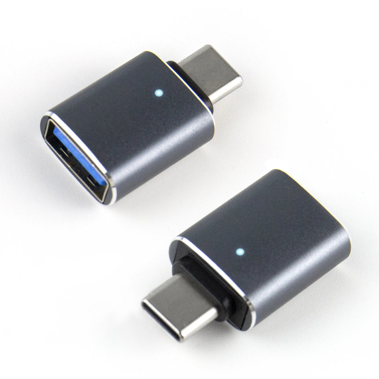 USB 3.0 Type-C OTG Adapter with LED Light – Type-C Male to USB Female Converter for Samsung, MacBook, Xiaomi & More