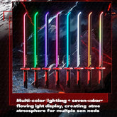 Colorful Streamer Glowing Sword Toys with Spark & Smoke Effect Light Sword Kids Adult Toys Holiday Props Sword Decompression Toy