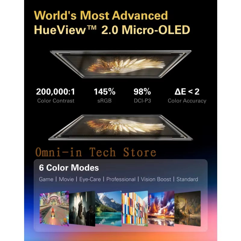 Rayneo Air 3S Pro Smart AR Glasses, 135-Inch HD Viewing, 1200Nits Brightness, 3D Surround Sound