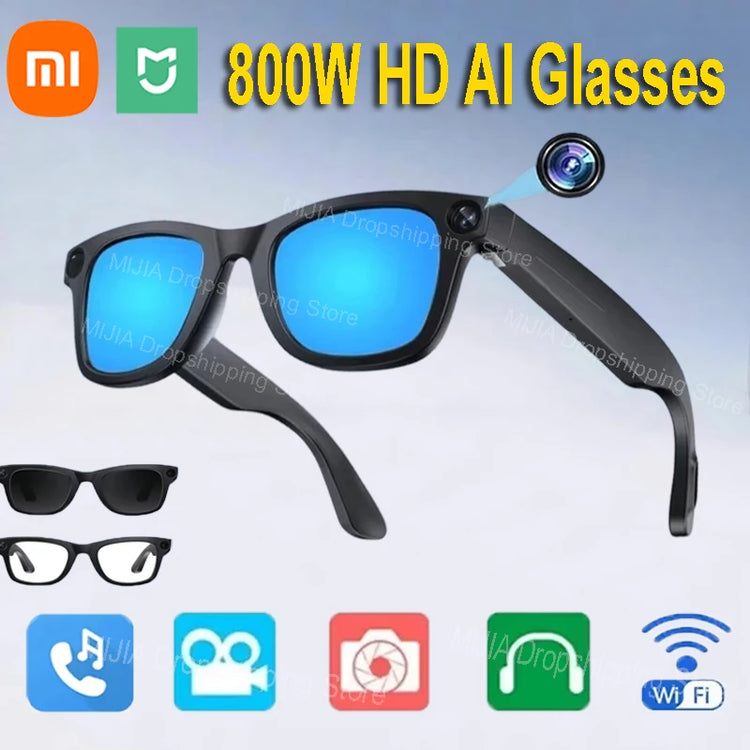 Xiaomi  HD Camera AI Smart Glasses Call Play Video Audio Recording Noise Reduction Headset Touch Bluetooth Sunglasses 2025