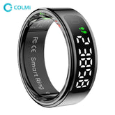 2025  R12 Smart Ring with Display Screen and Touch, Wireless Charging, Health Manager, 5 ATM Waterproof for Men Women