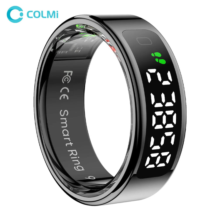 2025  R12 Smart Ring with Display Screen and Touch, Wireless Charging, Health Manager, 5 ATM Waterproof for Men Women