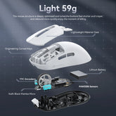 X3Pro X3 Wireless Mouse Lightweight PAW3395 26000Dpi Tri-Mode Connection Macro Gaming Mouse for Win/Xbox/Ps/Mac