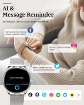 Ultra Thin Smartwatch 1.43" AMOLED Display HD 466*466 Always Show Time Call Reminder for Women Men New Original Smartwatch Gift