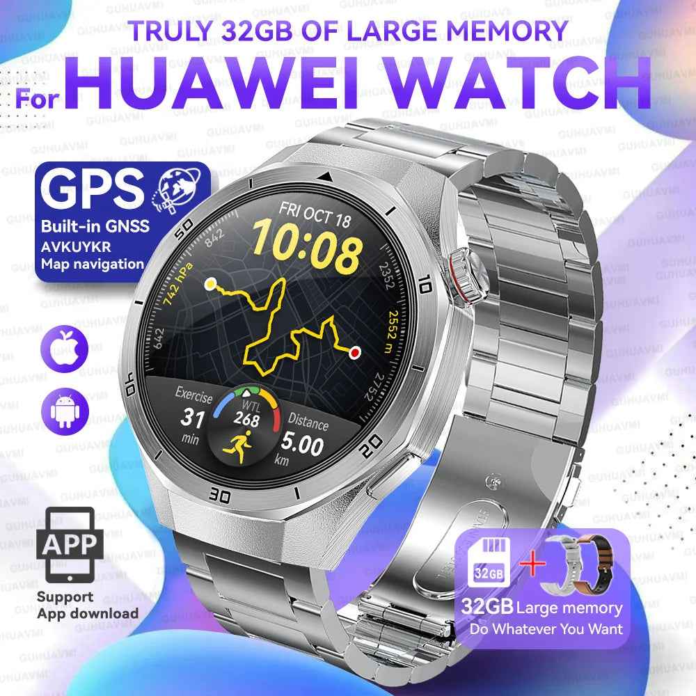 2025 New for HUAWEI GT 5 Pro Multifunction Harmonyos System Smartwatch Sapphire Screen 32Gb RAM GPS HD Video Call Smart Bracelet