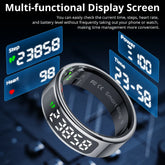 2025  R12 Smart Ring with Display Screen and Touch, Wireless Charging, Health Manager, 5 ATM Waterproof for Men Women
