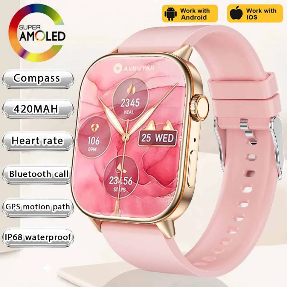 2025 NEW Fashion Built-In 6 Stars GPS Position Smart Watch Women 2.01&