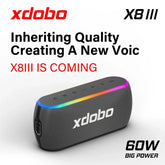 X8 III 60W RGB Bluetooth Speaker - Wireless TWS Stereo Subwoofer with Power Bank Function