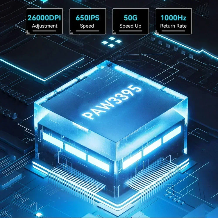 X3Pro X3 Wireless Mouse Lightweight PAW3395 26000Dpi Tri-Mode Connection Macro Gaming Mouse for Win/Xbox/Ps/Mac