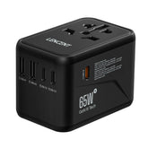 65W/100W Gan International Travel Adapter with 2USB 3 Type C Gan Fast Charging Adapter with EU AU US UK Plug for Travel