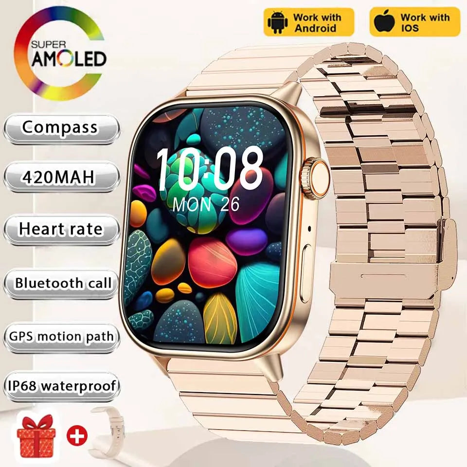 2025 NEW Fashion Built-In 6 Stars GPS Position Smart Watch Women 2.01&