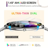 Ultra Thin Smartwatch 1.43" AMOLED Display HD 466*466 Always Show Time Call Reminder for Women Men New Original Smartwatch Gift