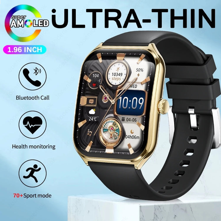 For Xiaomi New Ultra Thin AMOLED Smart Watch Men 386*448HD Screen Fashion Women Sports Bracelet BT Calling Waterproof Smartwatch