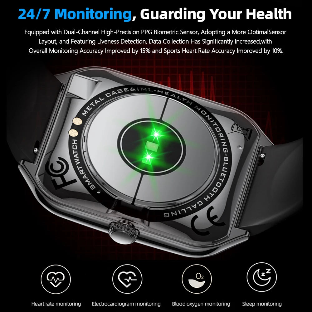 For Xiaomi New Ultra Thin AMOLED Smart Watch Men 386*448HD Screen Fashion Women Sports Bracelet BT Calling Waterproof Smartwatch