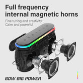 X8 III 60W RGB Bluetooth Speaker - Wireless TWS Stereo Subwoofer with Power Bank Function