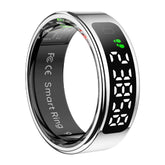 2025  R12 Smart Ring with Display Screen and Touch, Wireless Charging, Health Manager, 5 ATM Waterproof for Men Women