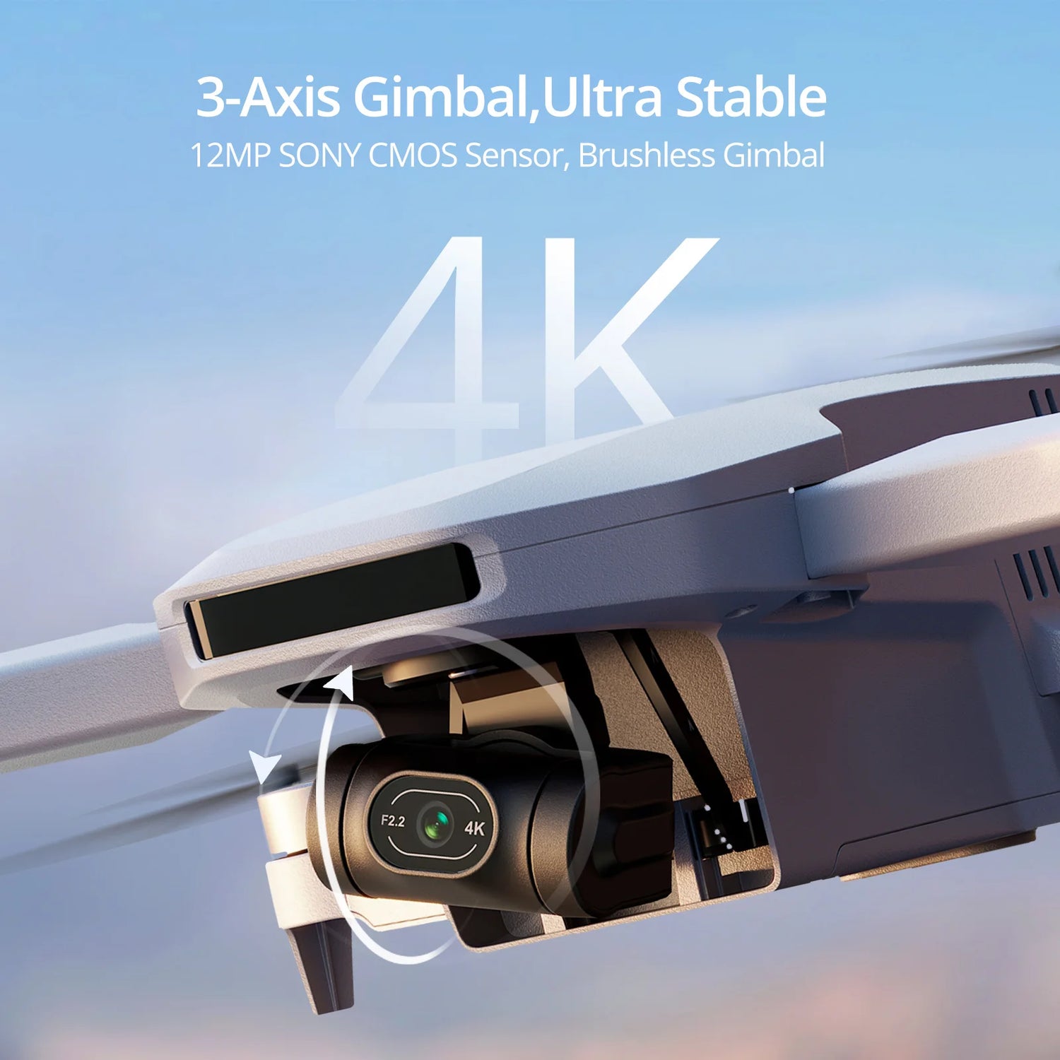 ATOM 3-Axis Gimbal 4K GPS Drones under 249G Max 6-KM for Adults and Beginners