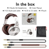 Pro 30 Professional Studio DJ Headphones with Microphone over Ear Wired Earphones Hifi Monitors Foldable Gaming Headset