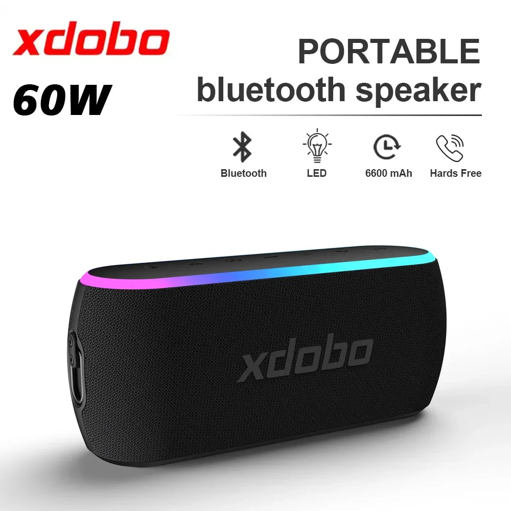 X8 III 60W RGB Bluetooth Speaker - Wireless TWS Stereo Subwoofer with Power Bank Function