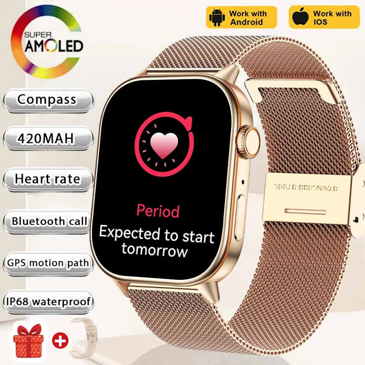2025 NEW Fashion Built-In 6 Stars GPS Position Smart Watch Women 2.01&