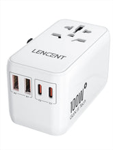 65W/100W Gan International Travel Adapter with 2USB 3 Type C Gan Fast Charging Adapter with EU AU US UK Plug for Travel