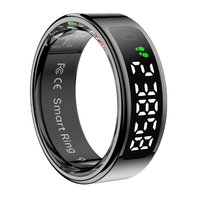 2025  R12 Smart Ring with Display Screen and Touch, Wireless Charging, Health Manager, 5 ATM Waterproof for Men Women