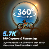 Original  X3 5.7K Action Camera 360 4K/30 72MP Photo Live Streaming 10M Waterproof Helmet Video Recording Sport