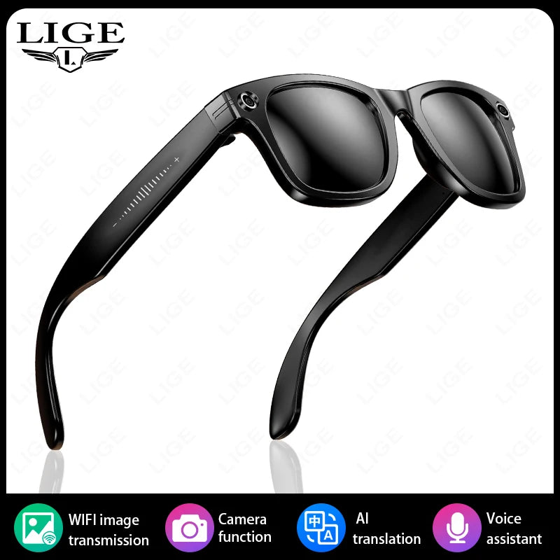 Smart Glasses Camera Glasses BT Call Music Touch Sunglasses Voice Assistant Video Sound Record WIFI Transmission AI Glasses
