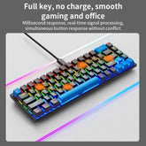K68 Wired Mechanical Keyboard 10Kinds of Colorful Lighting Gaming and Office for Microsoft Windows and Apple IOS System