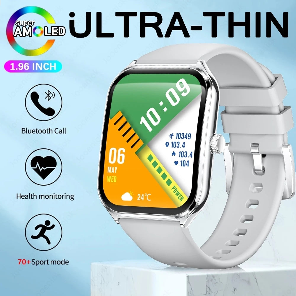For Xiaomi New Ultra Thin AMOLED Smart Watch Men 386*448HD Screen Fashion Women Sports Bracelet BT Calling Waterproof Smartwatch