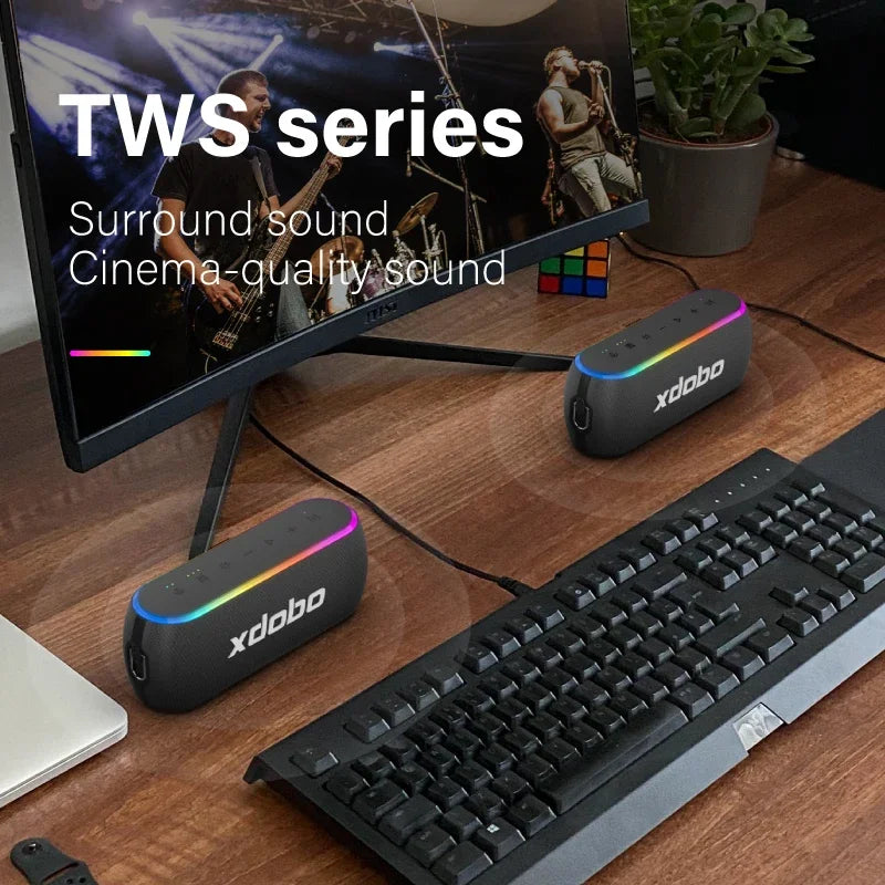 X8 III 60W RGB Bluetooth Speaker - Wireless TWS Stereo Subwoofer with Power Bank Function