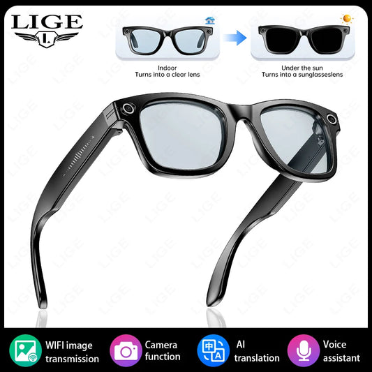 Smart Glasses Camera Glasses BT Call Music Touch Sunglasses Voice Assistant Video Sound Record WIFI Transmission AI Glasses