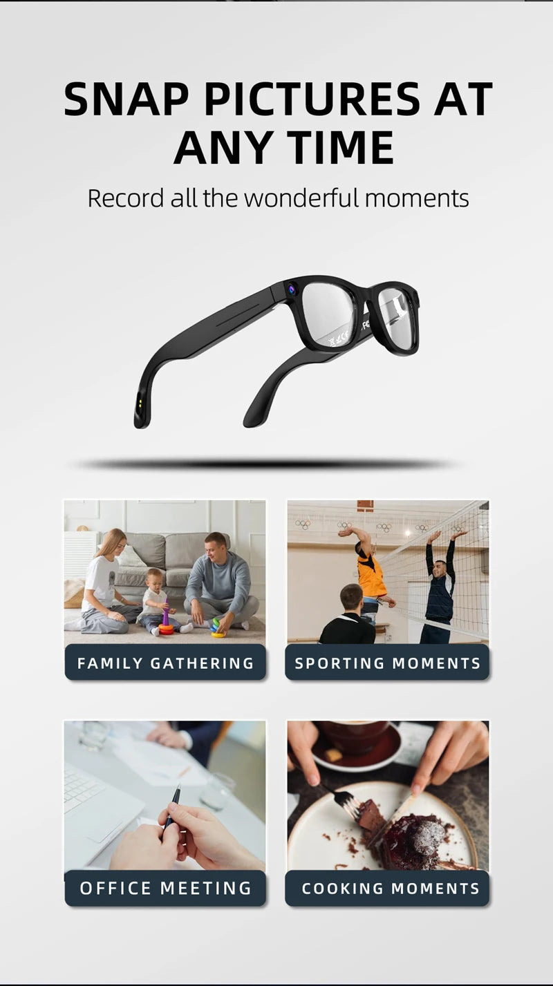 Xiaomi  HD Camera AI Smart Glasses Call Play Video Audio Recording Noise Reduction Headset Touch Bluetooth Sunglasses 2025